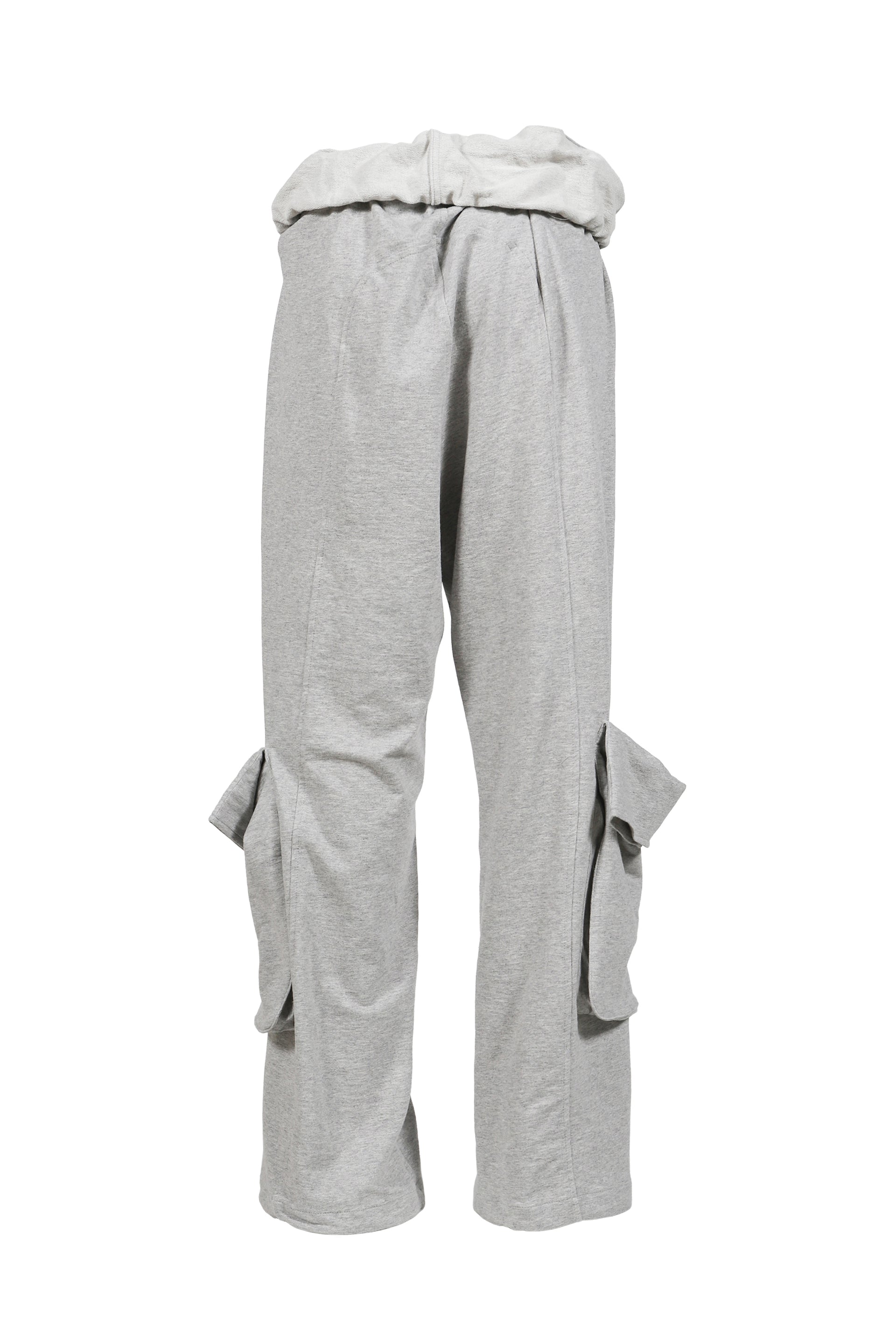 OPEN YY ROLLED WAIST SWEAT CARGO PANTS / GRY