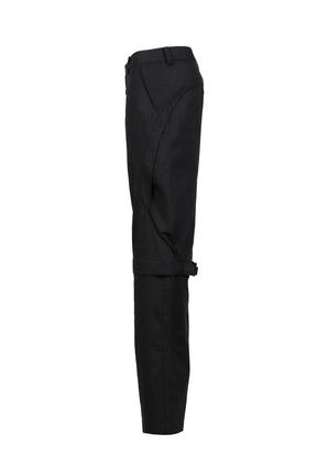 CONVERTIBLE MOTO PANTS / BLACK 