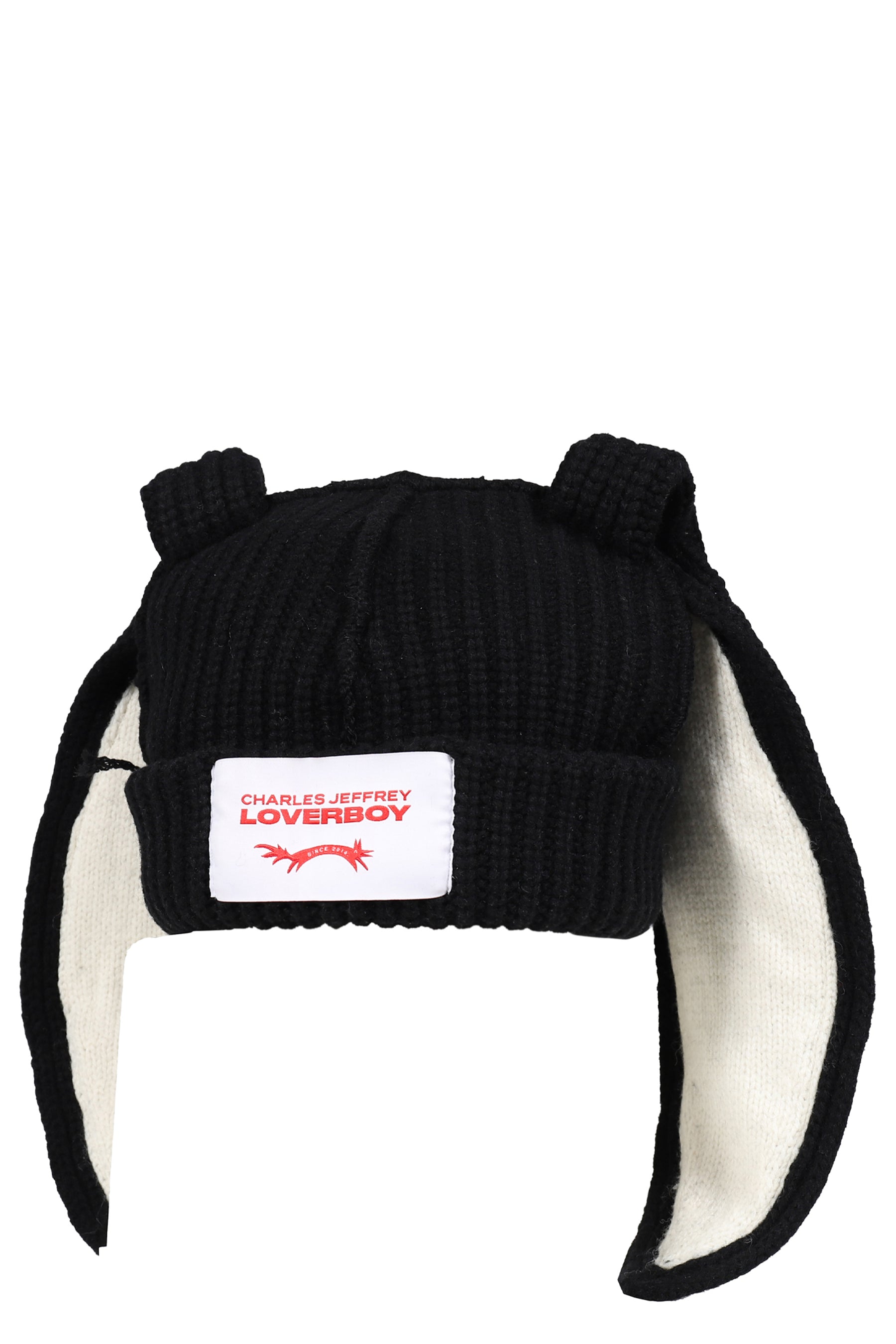 CHUNKY RABBIT BEANIE / BLK