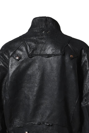 USED LEATHER BIKER / BLK