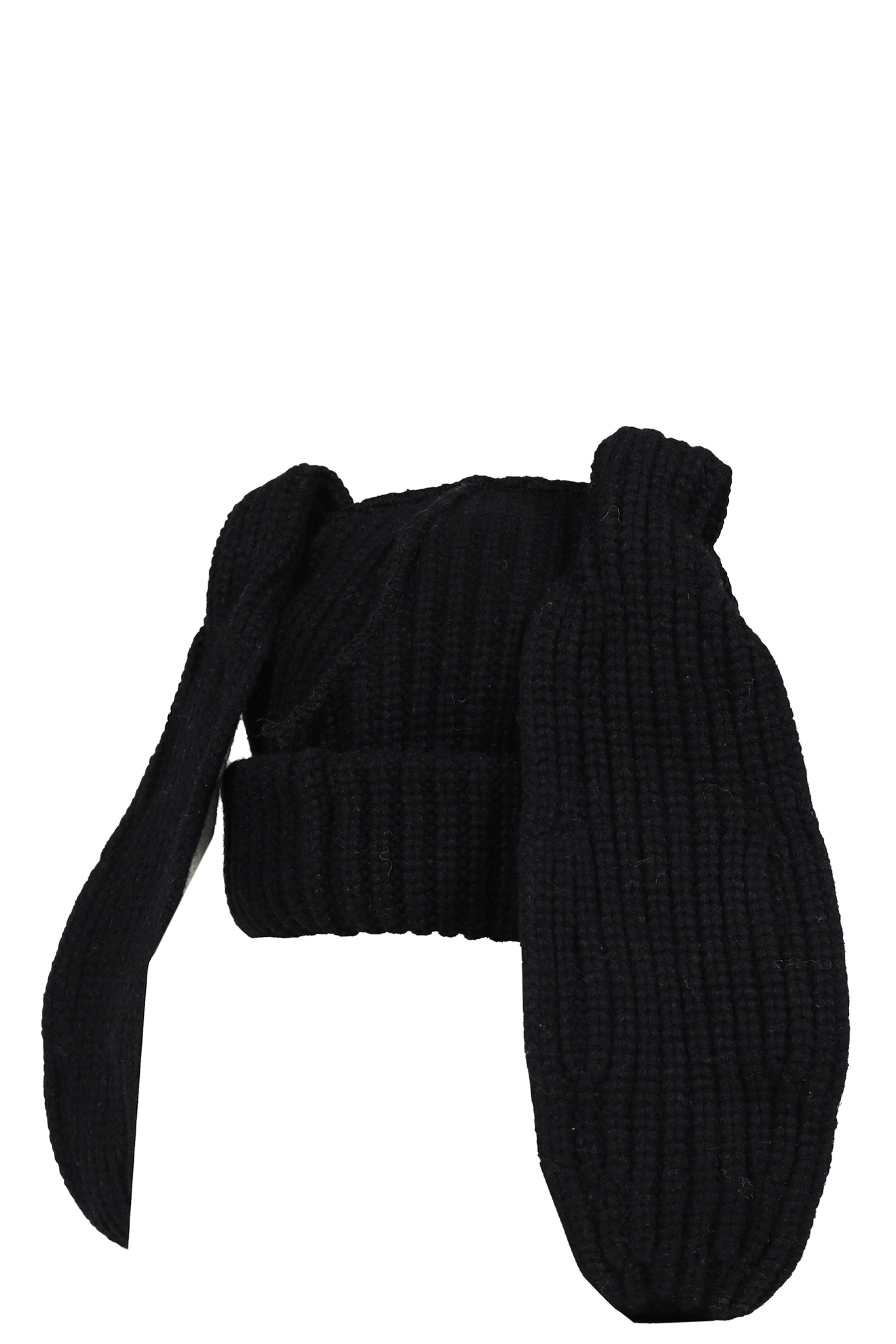 CHUNKY RABBIT BEANIE / BLK