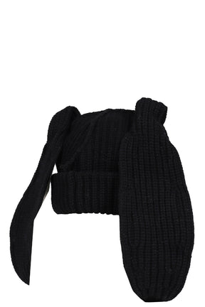 CHUNKY RABBIT BEANIE / BLK