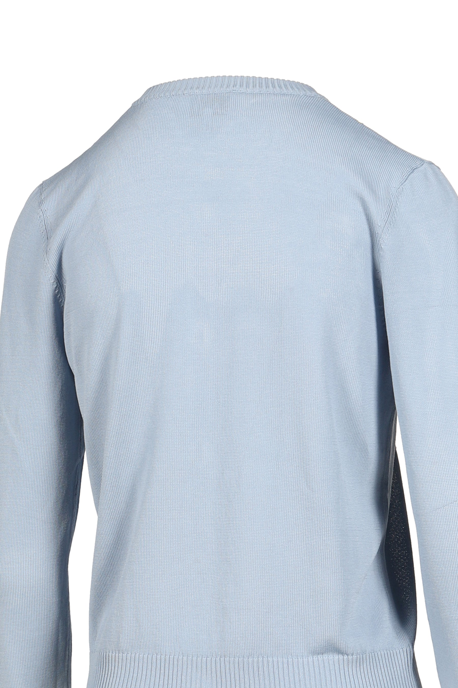 LIGHT COTTON ARGYLE CARDIGAN / SOFT CHAMBRAY