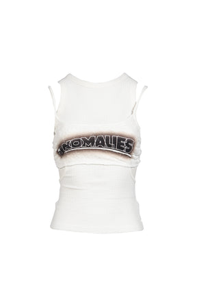 STARRY SKY PRINT SLEEVELESS TOP / WHT