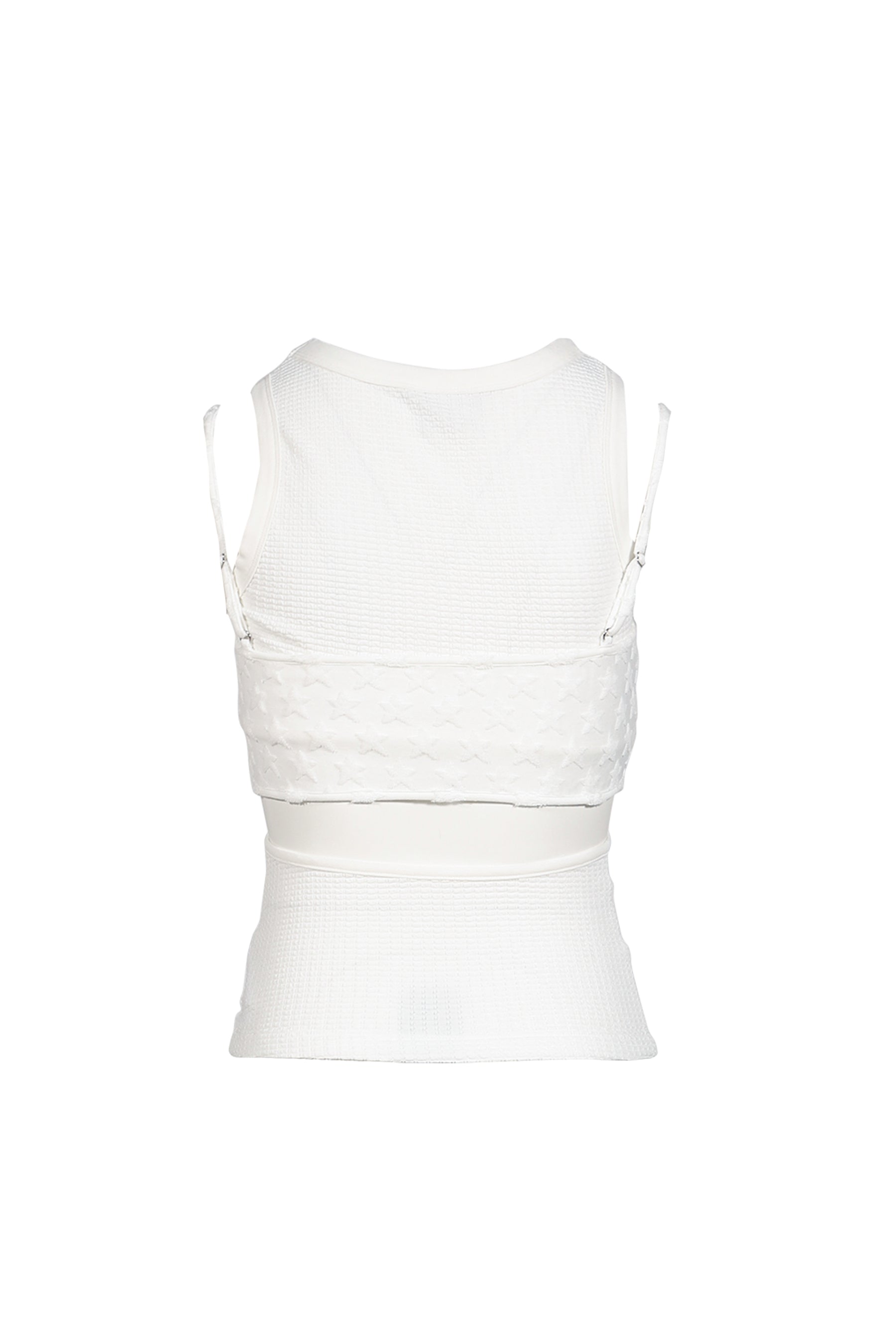 STARRY SKY PRINT SLEEVELESS TOP / WHT