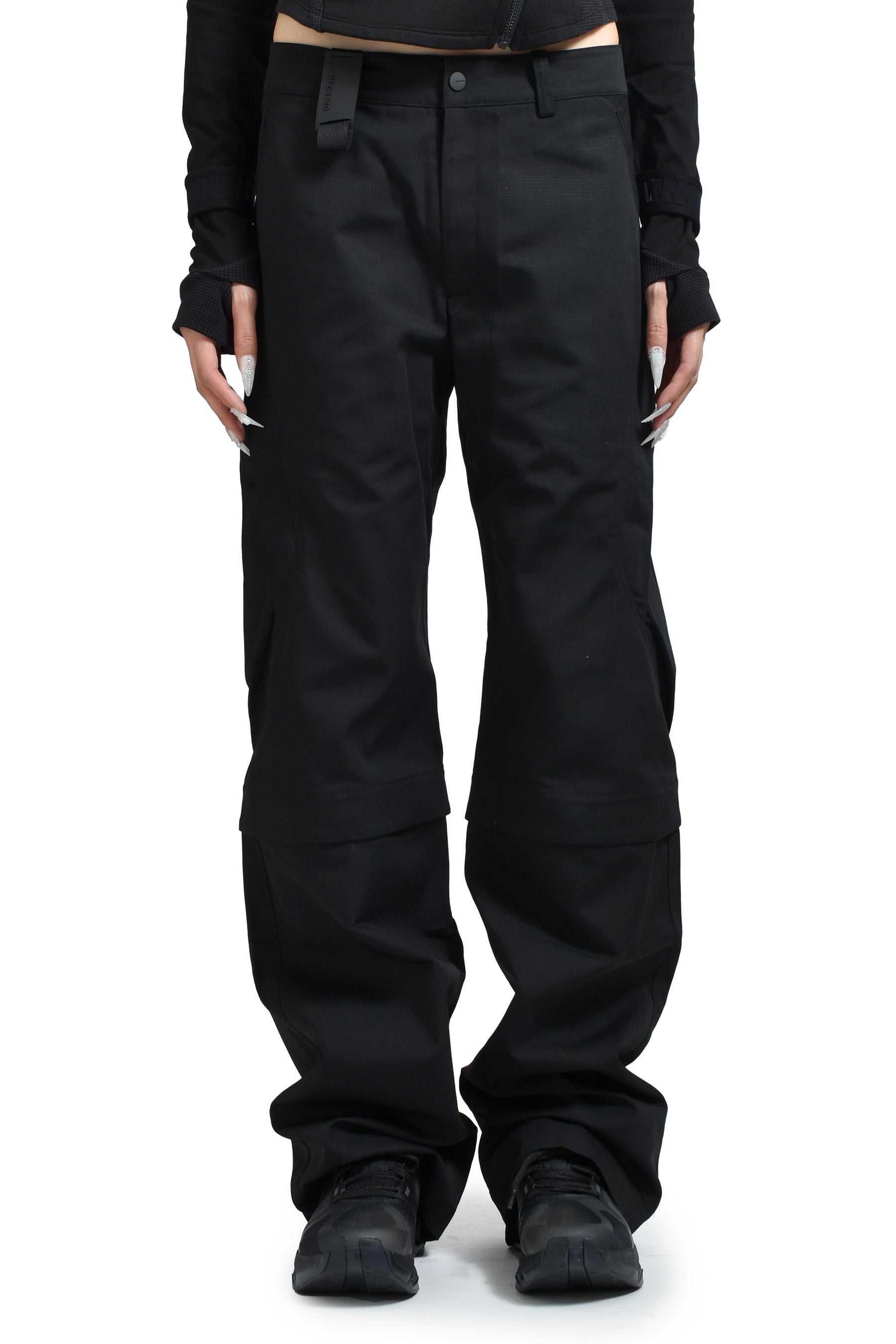 CONVERTIBLE MOTO PANTS / BLACK 