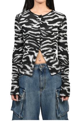 CARDIGAN / WHT BLK