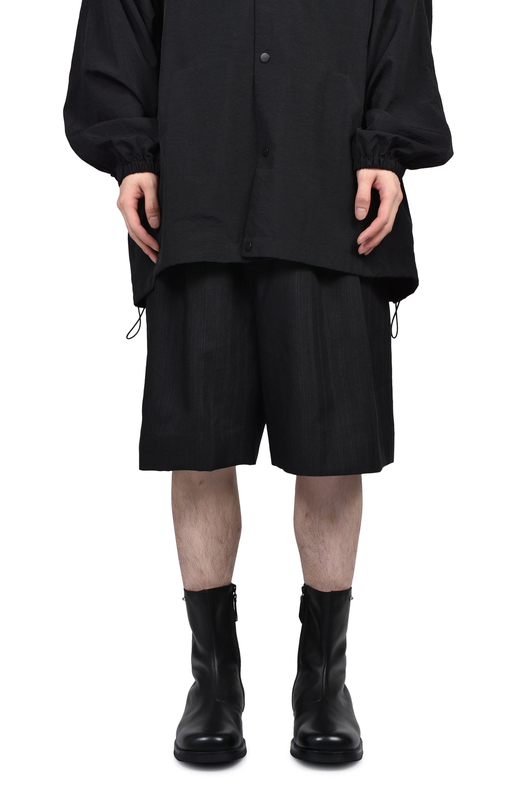 BAGGY SHORTS / BLK STRIPED