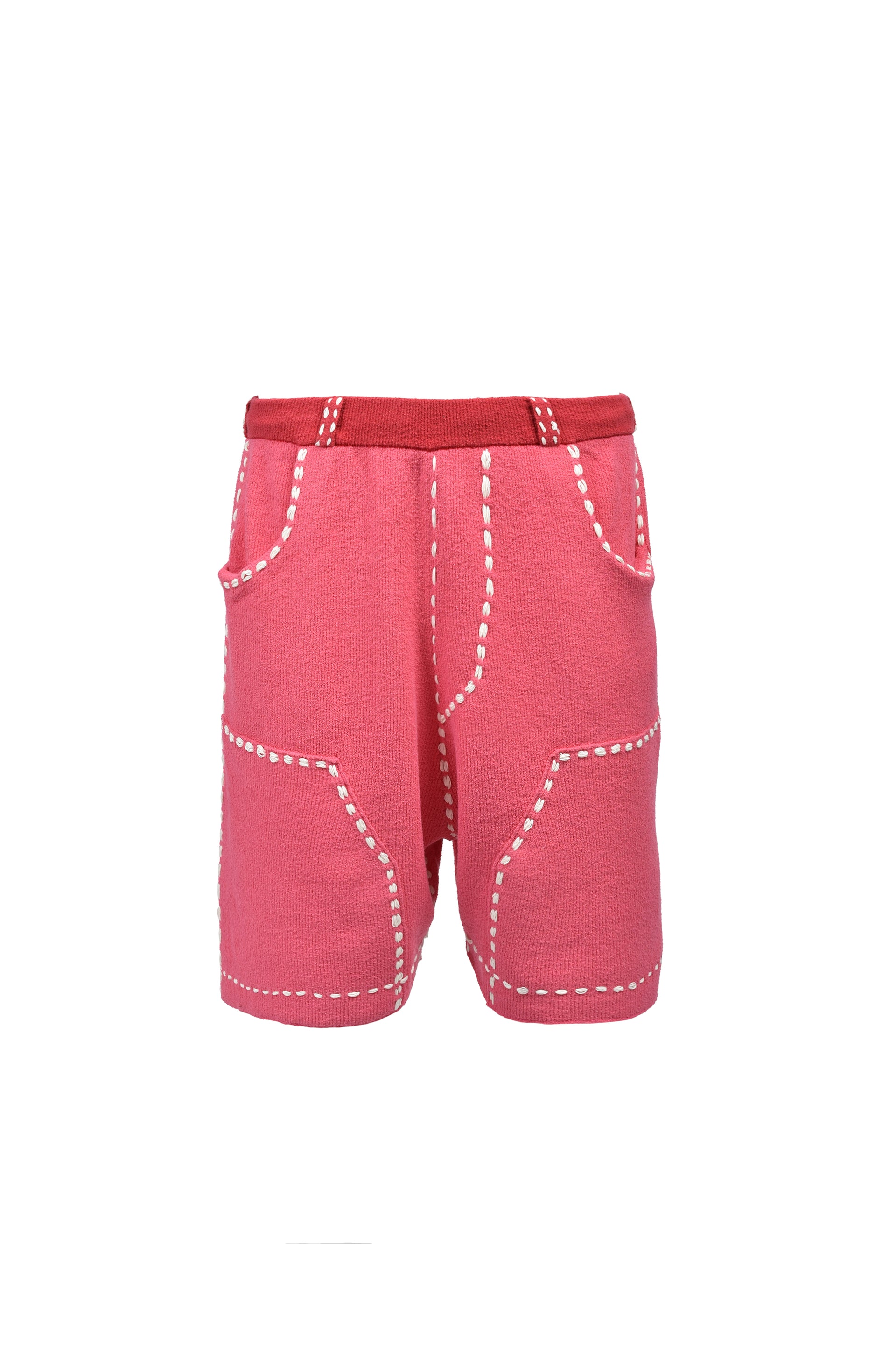 SUMMER PG1 DOUBLE KNEE SHORTS / RED x PINK