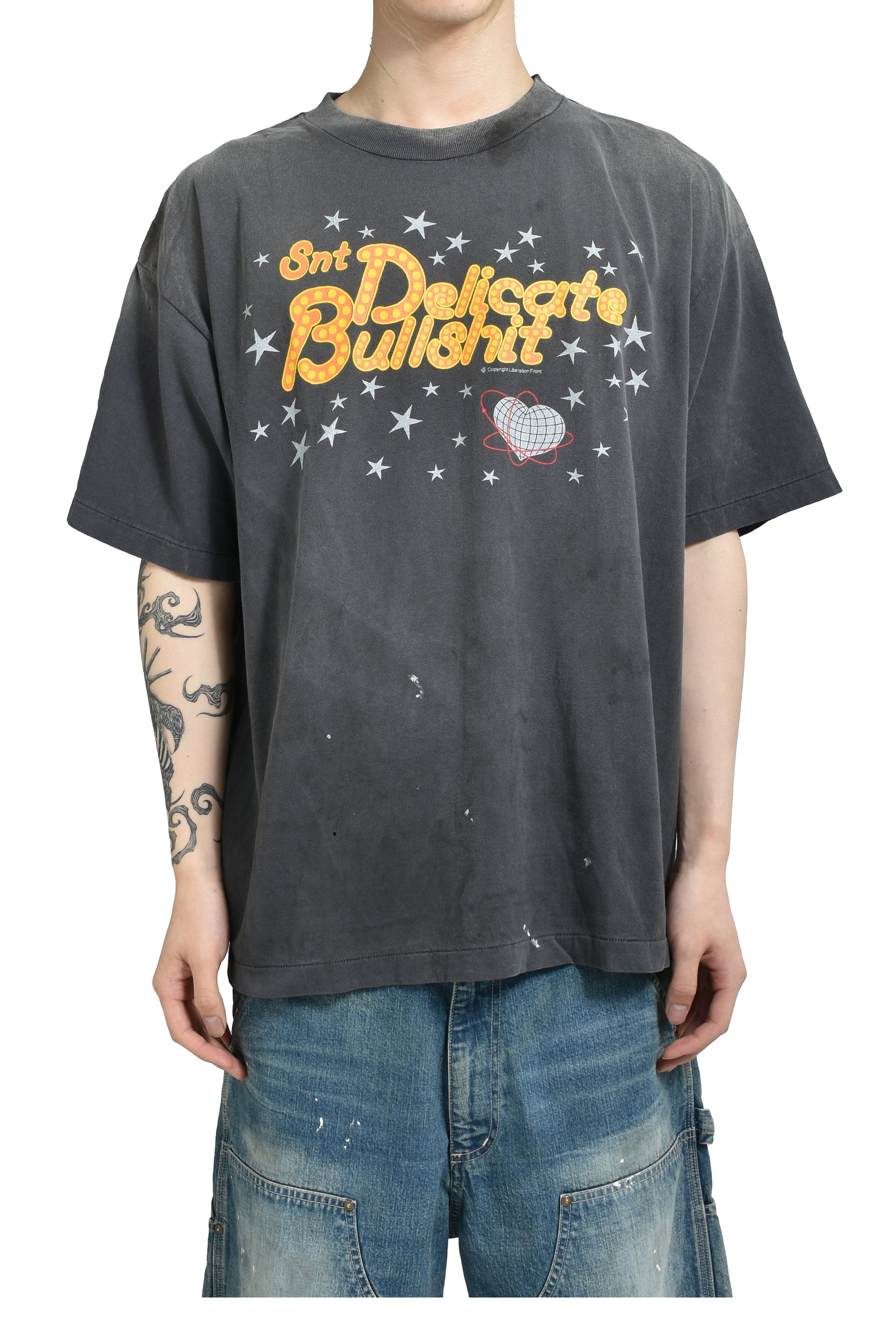 SAINT Mxxxxxx セント マイケル SS25 SS TEE/DELICATE BULLSHIT / BLK