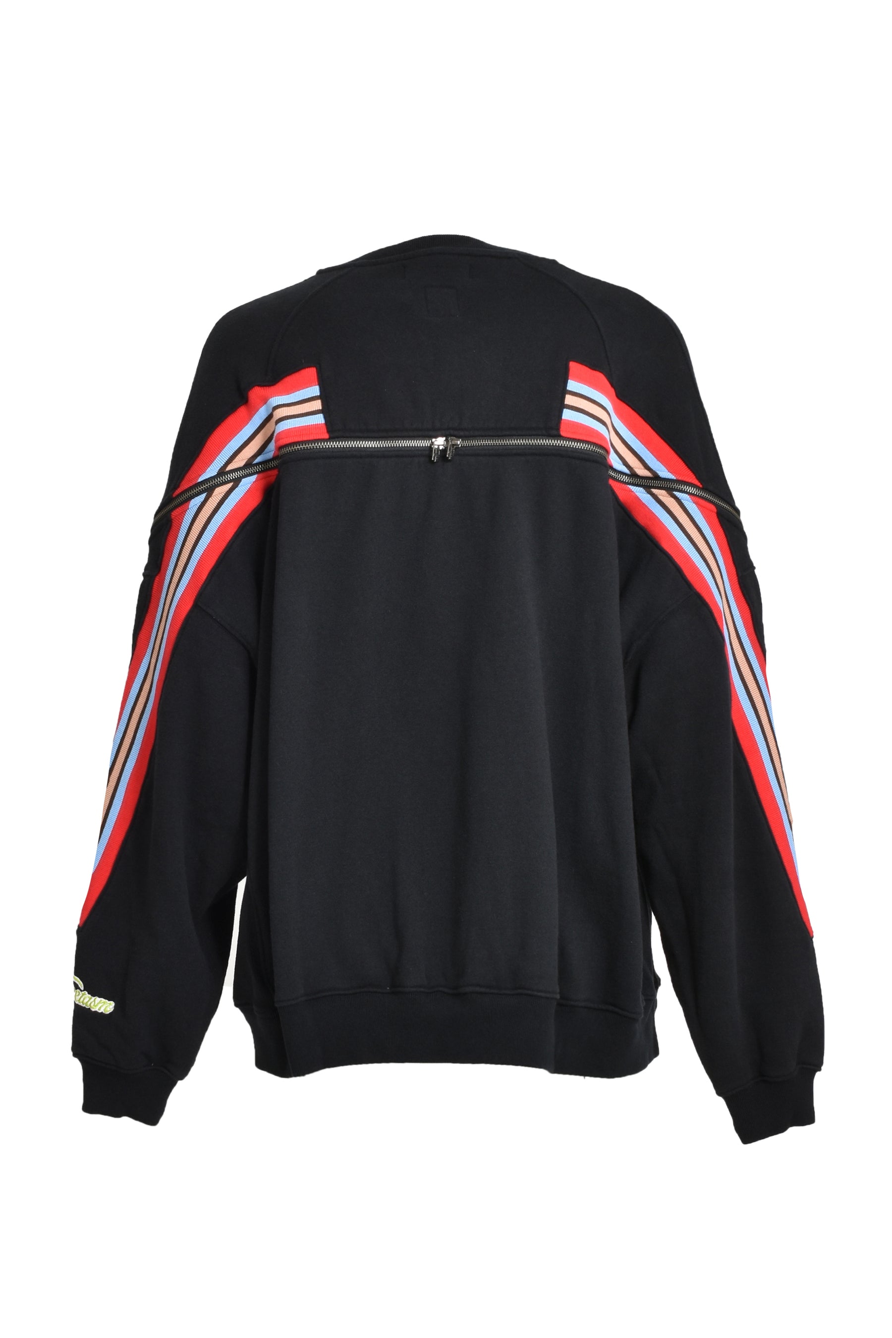 ZIPPER RIB SWEAT / BLK