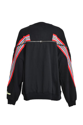 ZIPPER RIB SWEAT / BLK