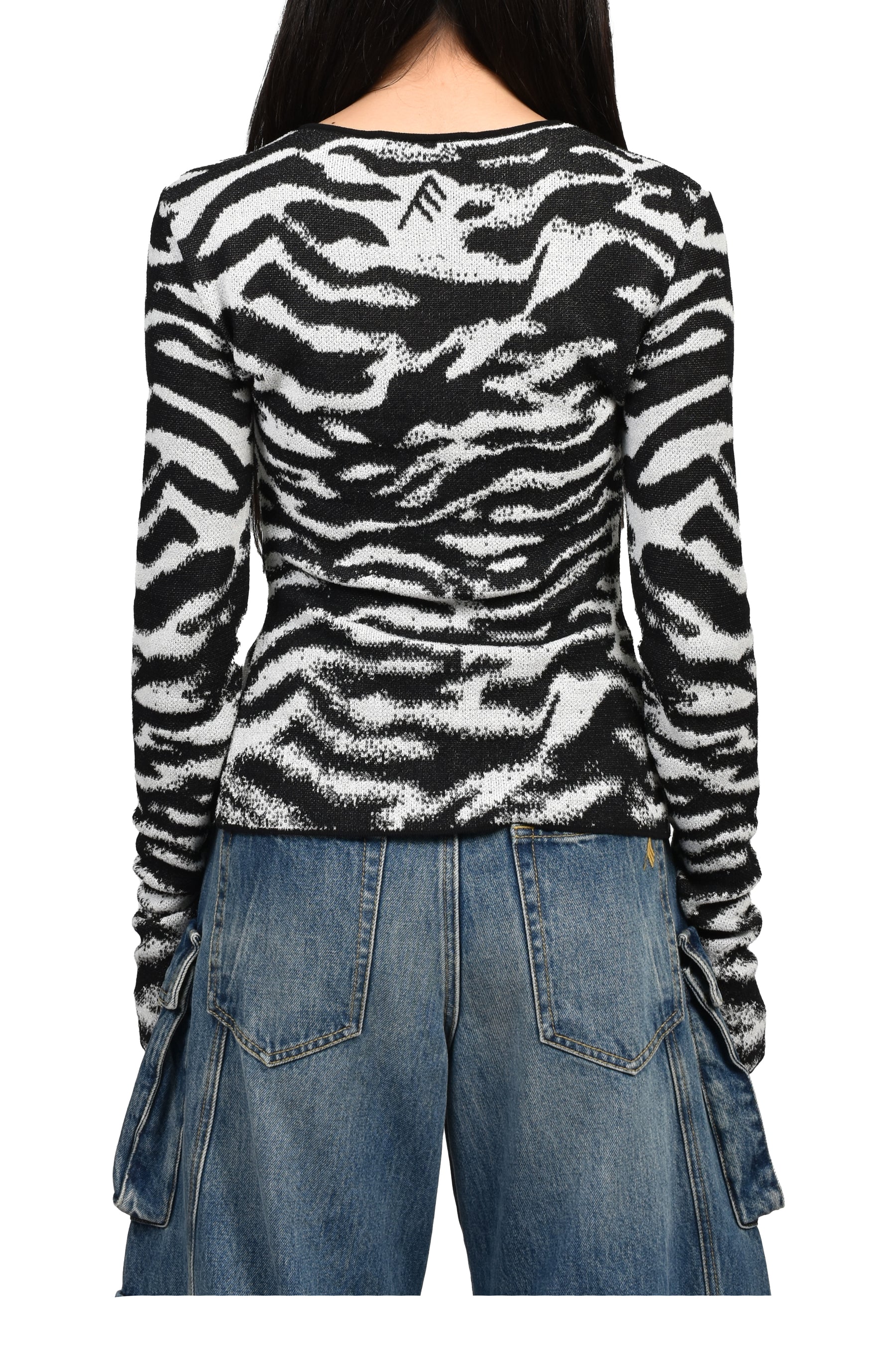 CARDIGAN / WHT BLK
