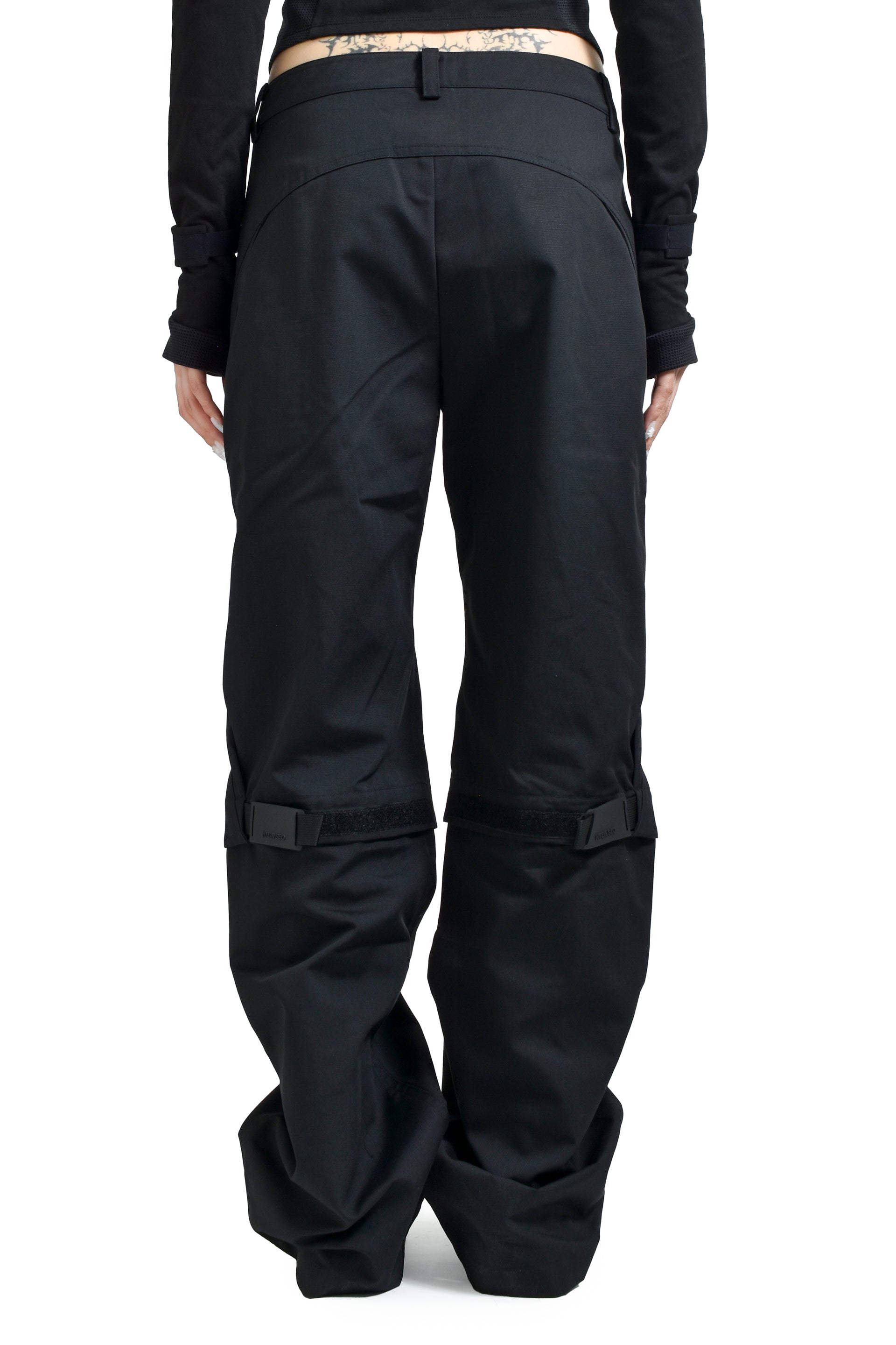 CONVERTIBLE MOTO PANTS  / BLK