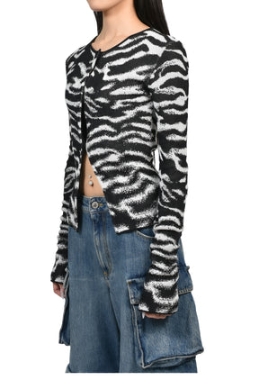 CARDIGAN / WHT BLK
