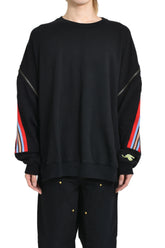 ZIPPER RIB SWEAT / BLK