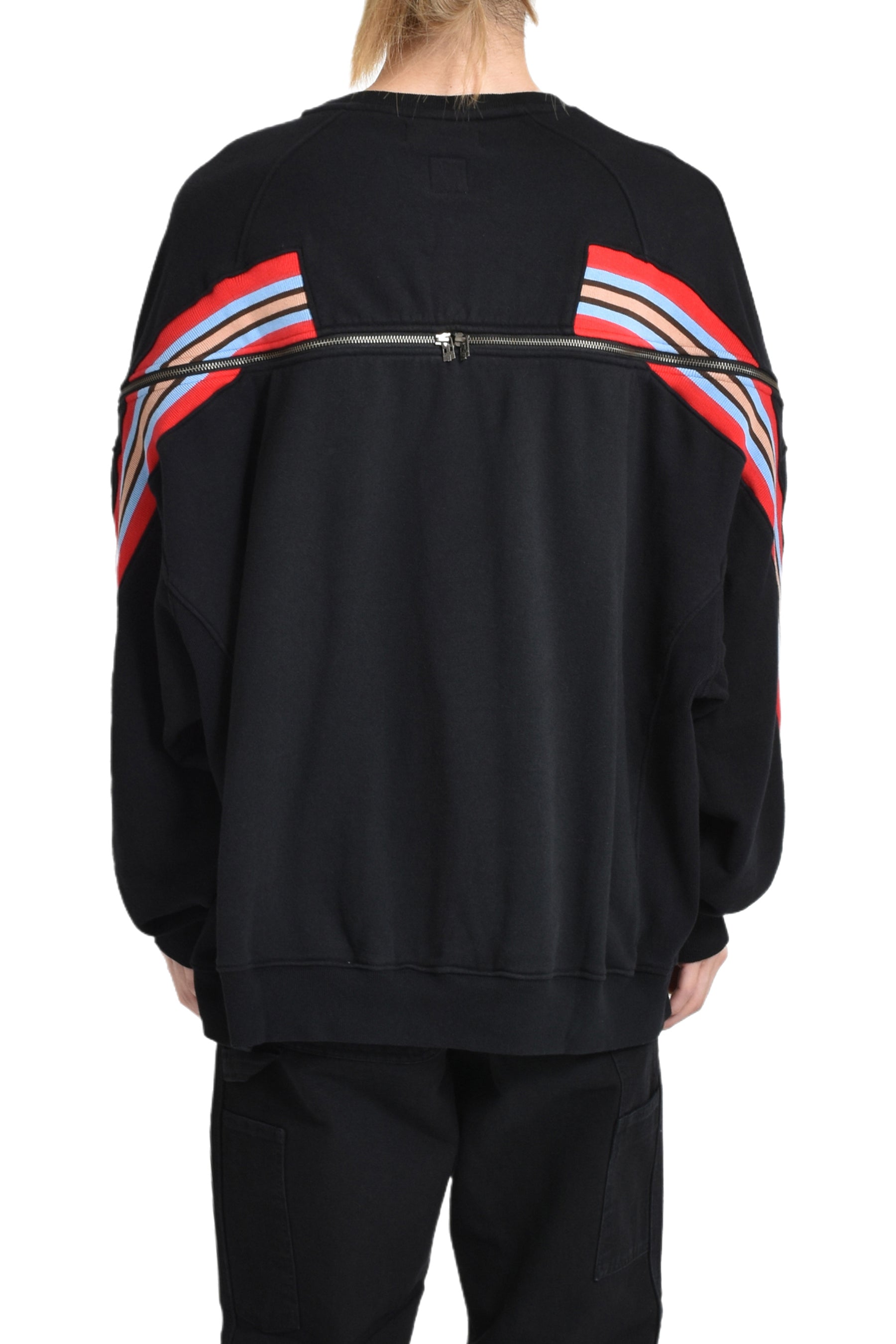 ZIPPER RIB SWEAT / BLK