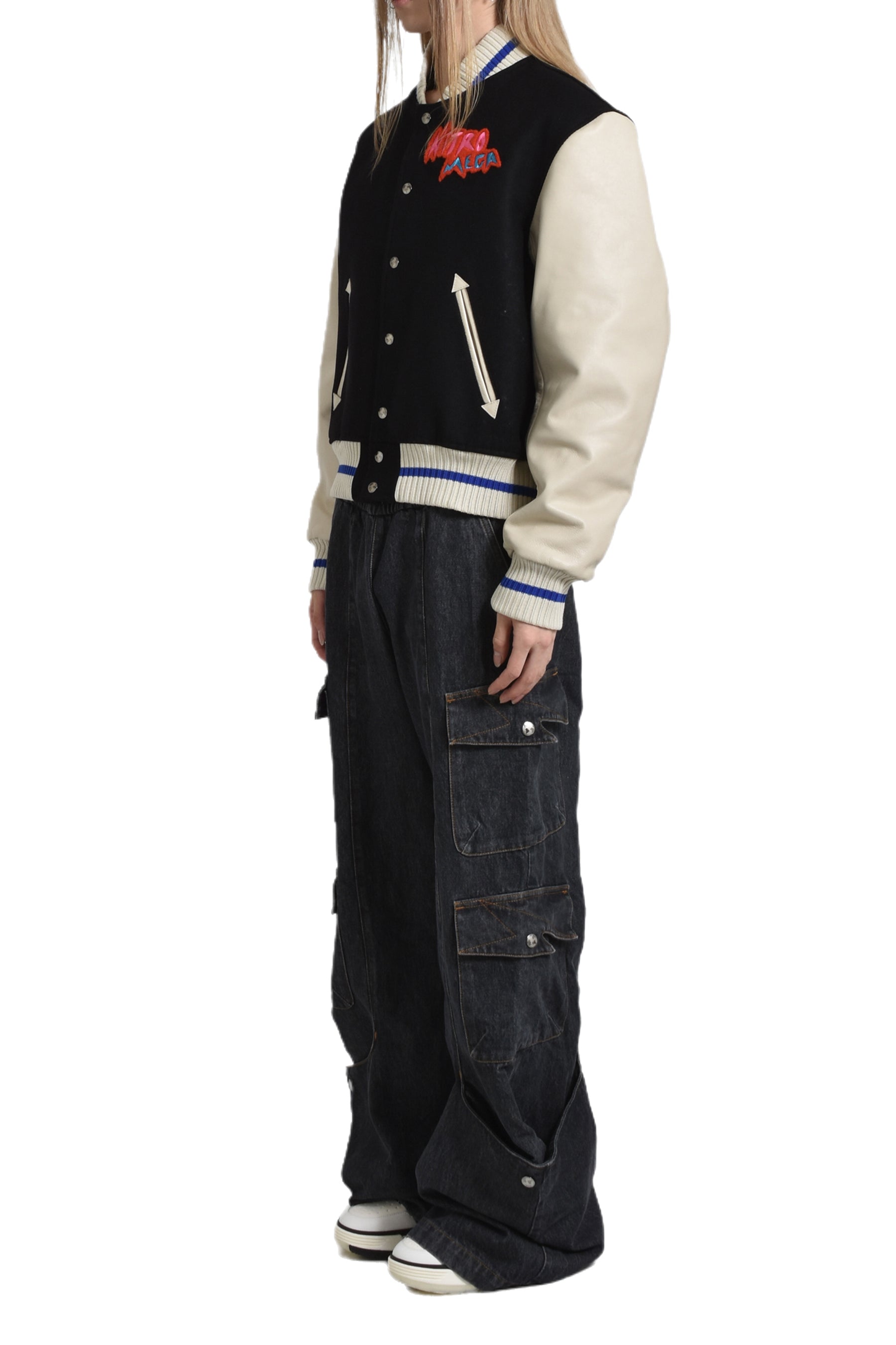 CARGO DENIM PANT / BLK