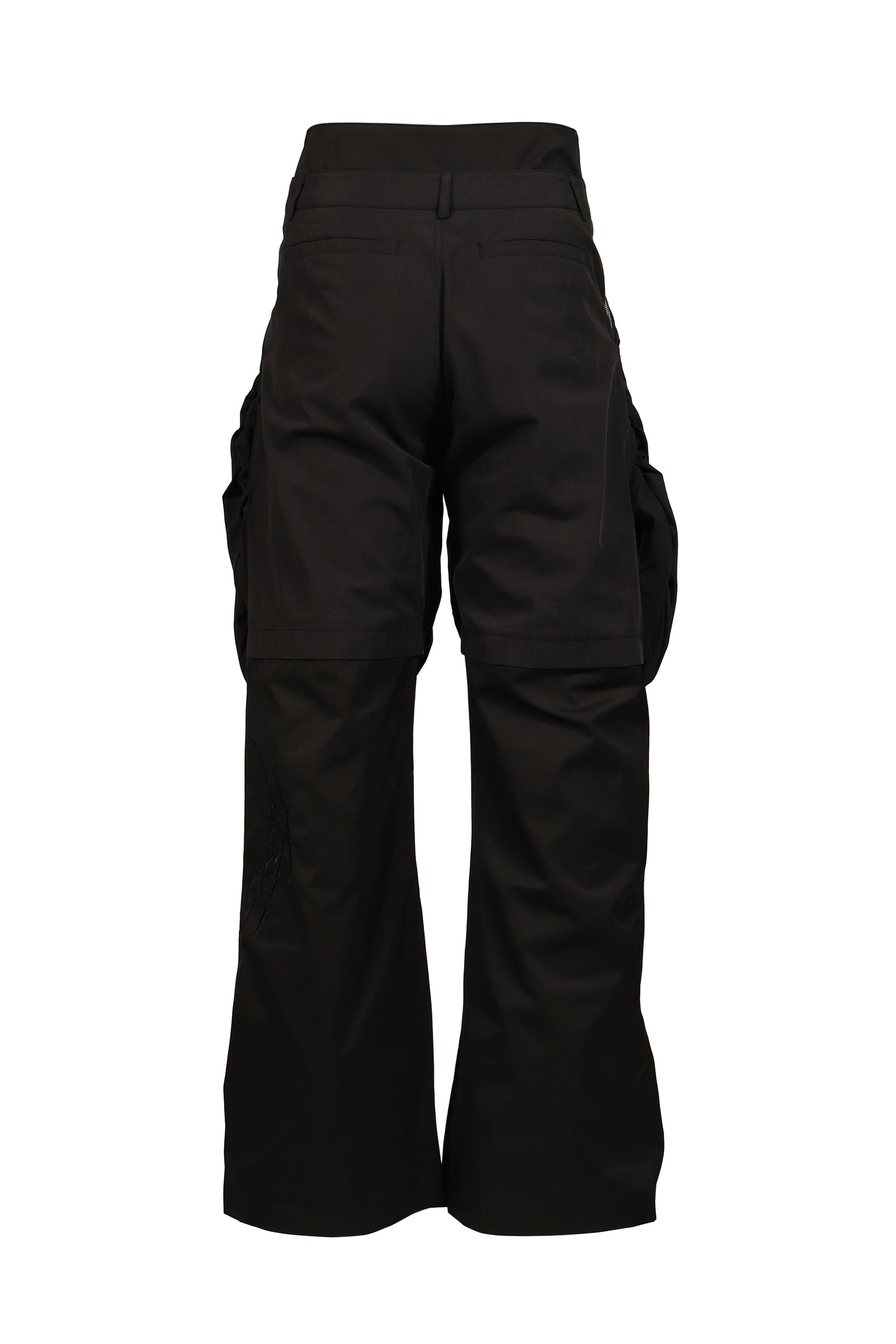 BOLSU DOUBLE LAYERED TROUSER / BLK/BLK