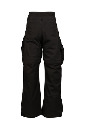 BOLSU DOUBLE LAYERED TROUSER / BLK/BLK