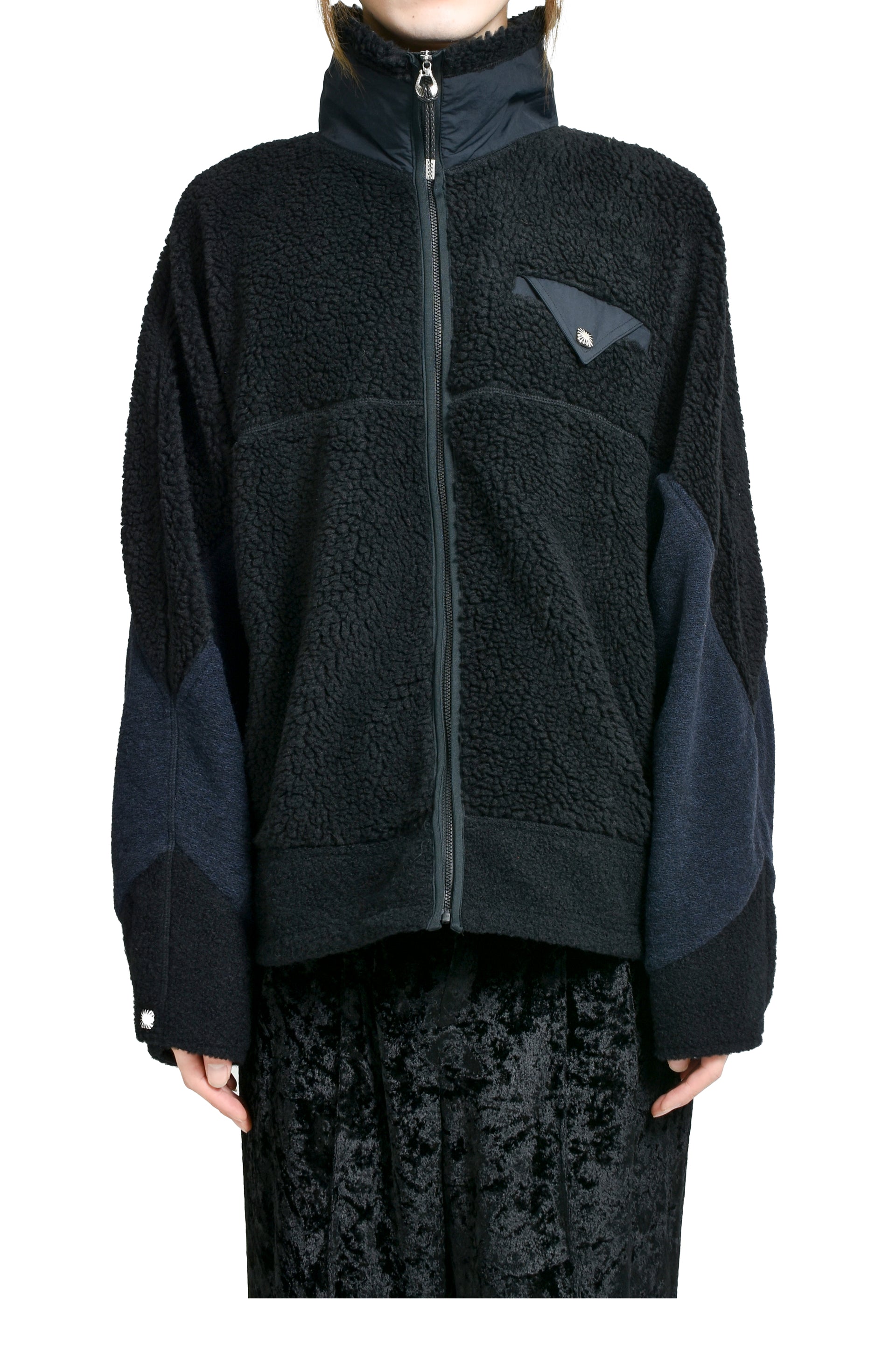 WOOL JERSEY BLOUSON / BLK