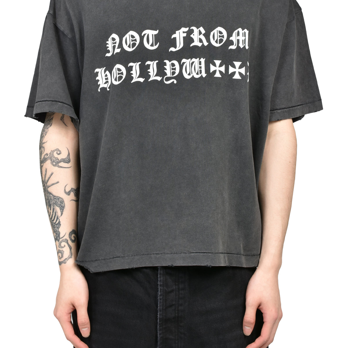 ASKYURSELF SS26 NOT FROM HOLLYWOOD T / VINTAGE BLK - NUBIAN