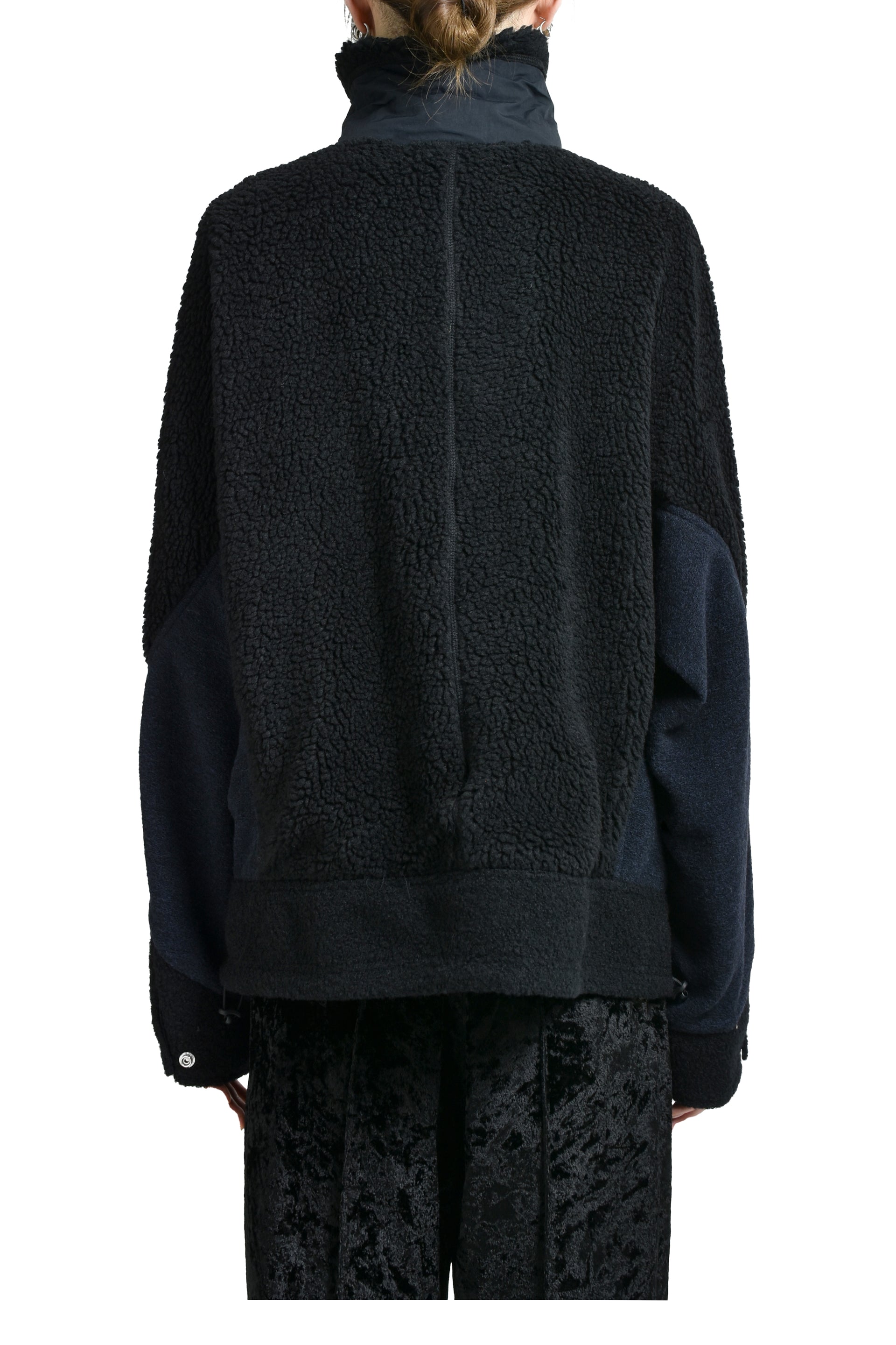 WOOL JERSEY BLOUSON / BLK