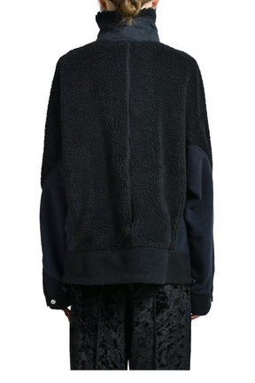 WOOL JERSEY BLOUSON / BLACK