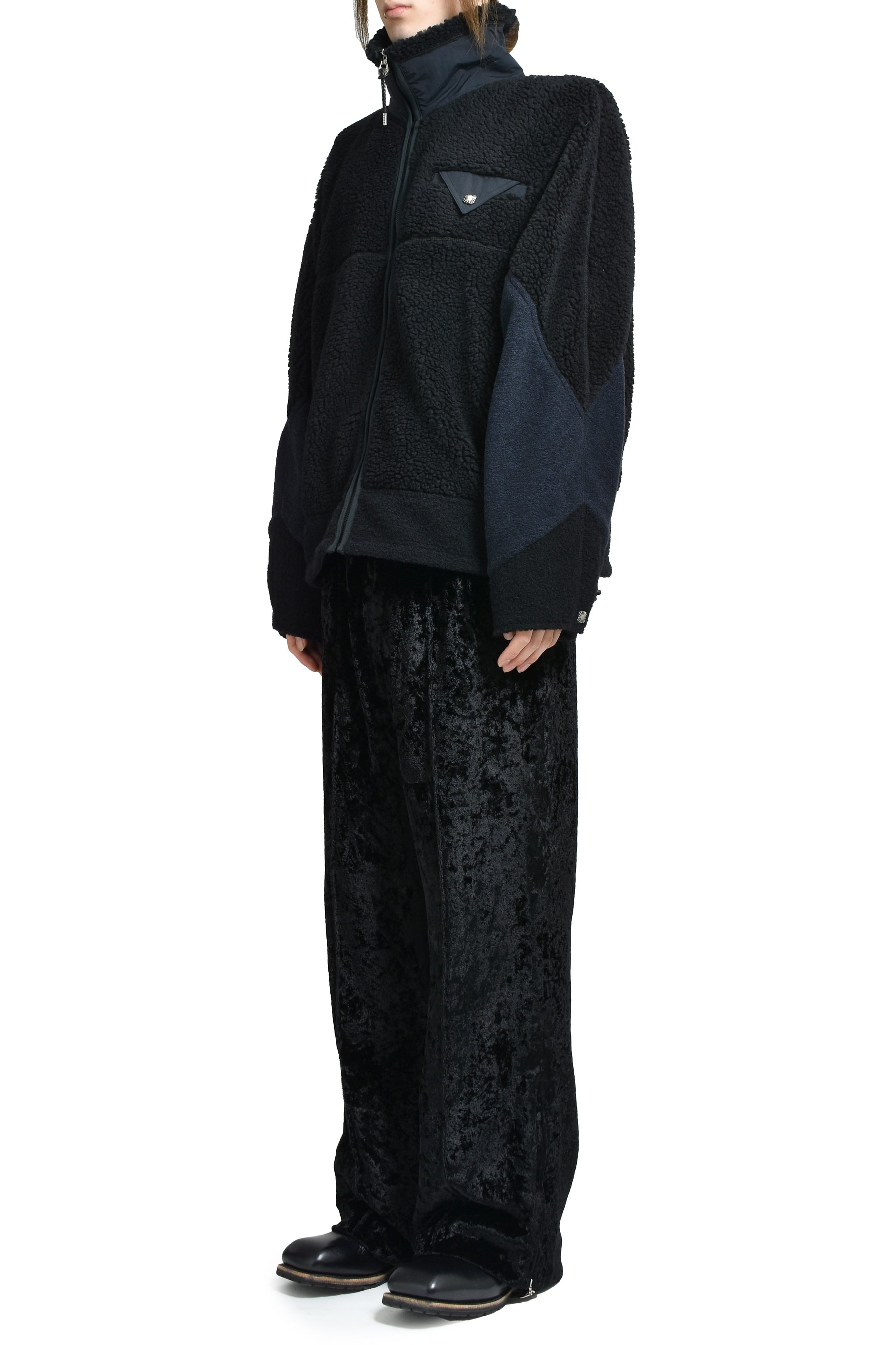 WOOL JERSEY BLOUSON / BLACK