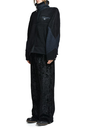 WOOL JERSEY BLOUSON / BLACK