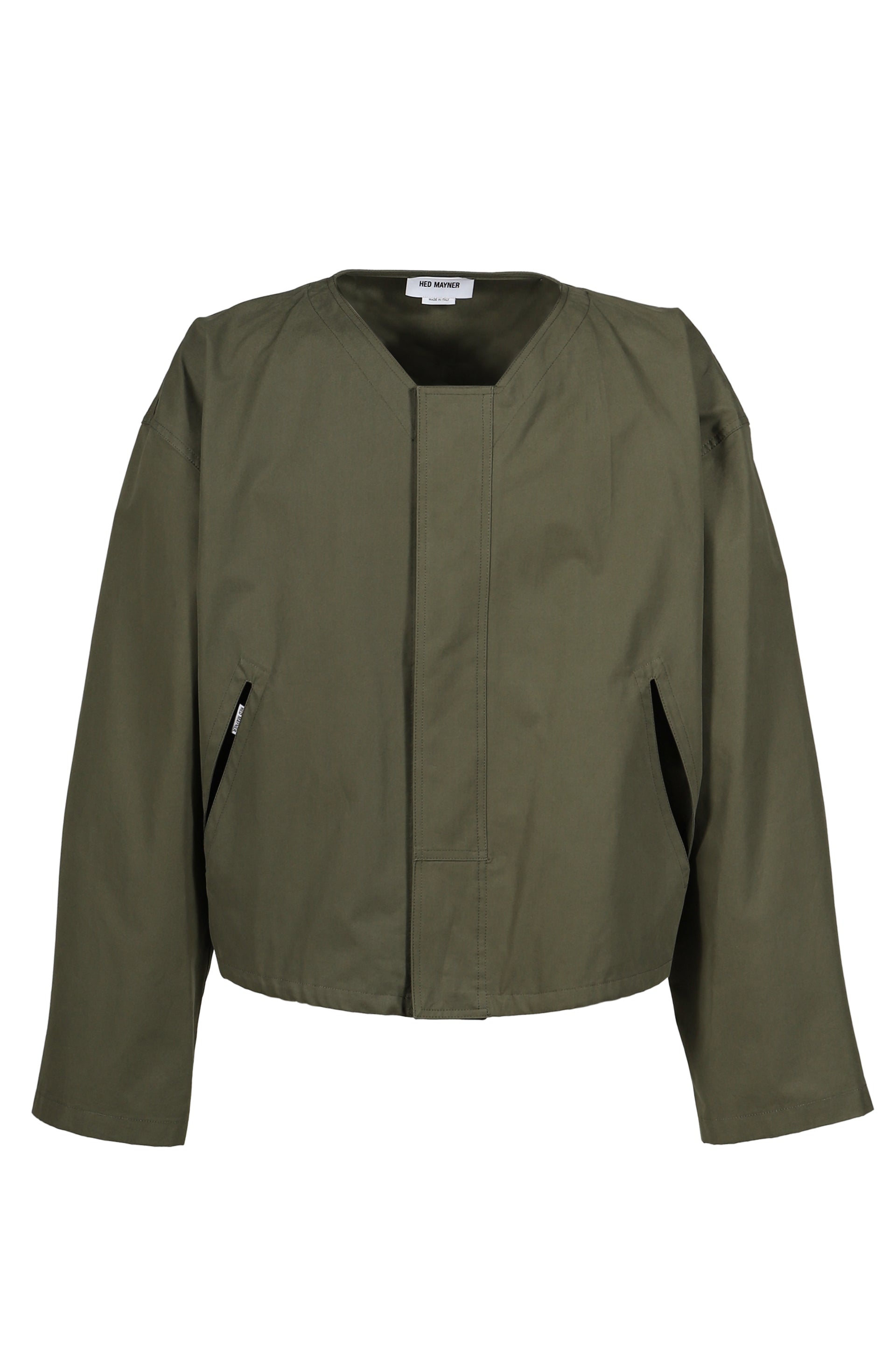 COTTON TWILL JACKETS / MILITARY GRN