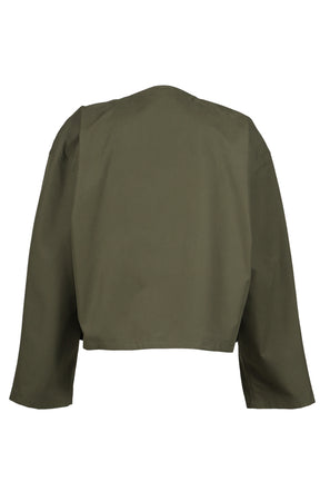 COTTON TWILL JACKETS / MILITARY GRN