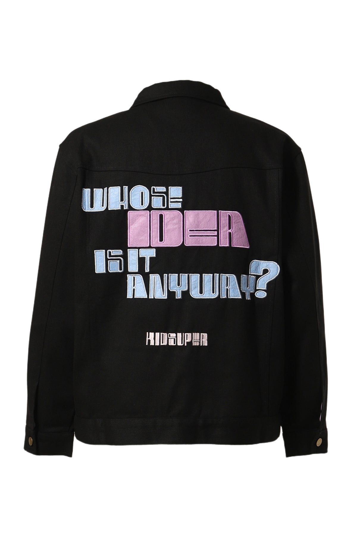 WHOSE IDEA IS IT ANYWAY PATCHED WORK JACKET / BLK