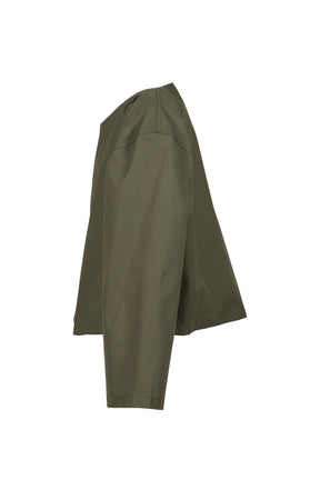 COTTON TWILL JACKETS / MILITARY GRN