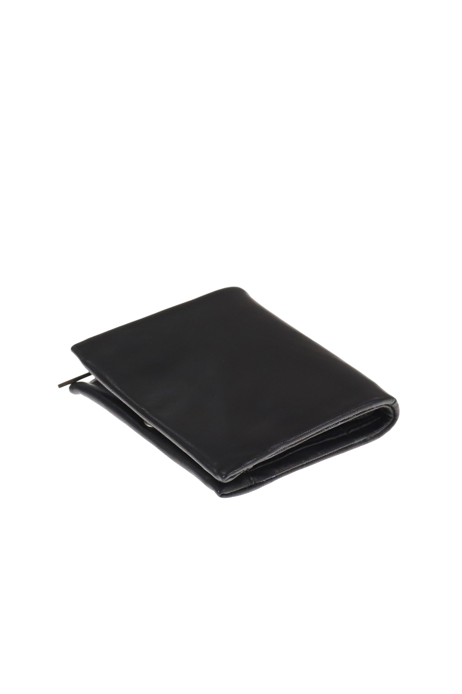SOFT HORSE DUAL FOLD WALLET / BLK