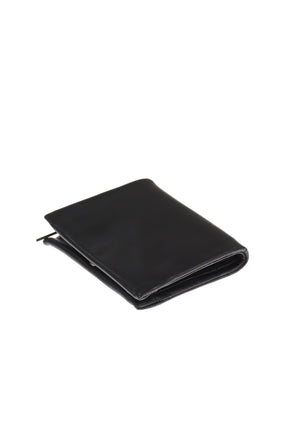 SOFT HORSE DUAL FOLD WALLET / BLK