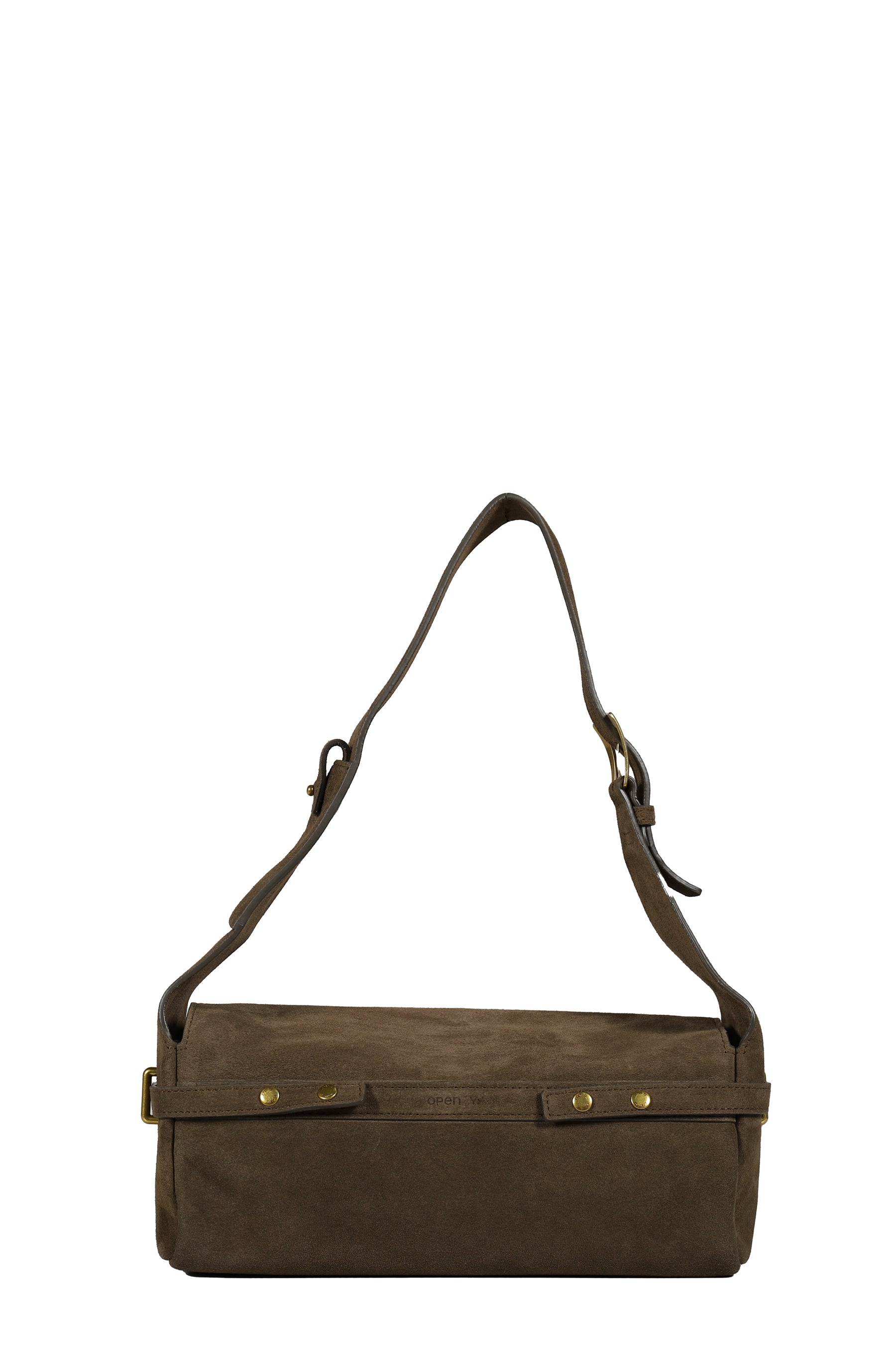 SUEDE BELTING DUFFLE BAG / KHA BRW 