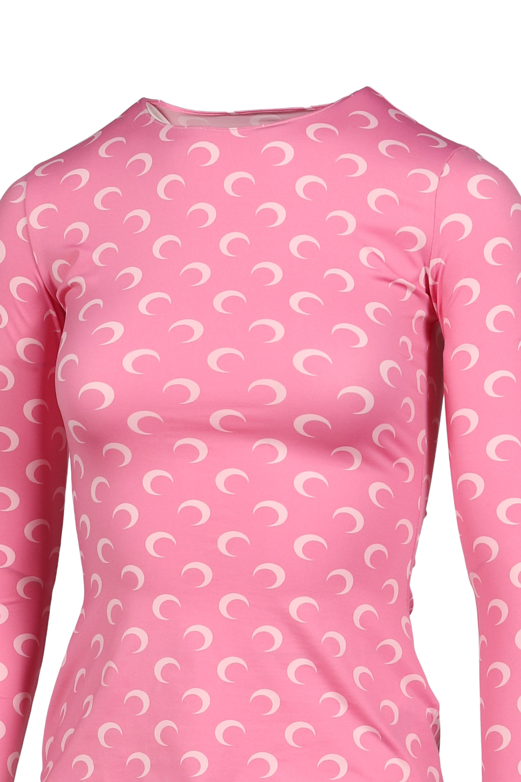 MOON PRINTED JERSEY LS CREWNECK TOP / PNK
