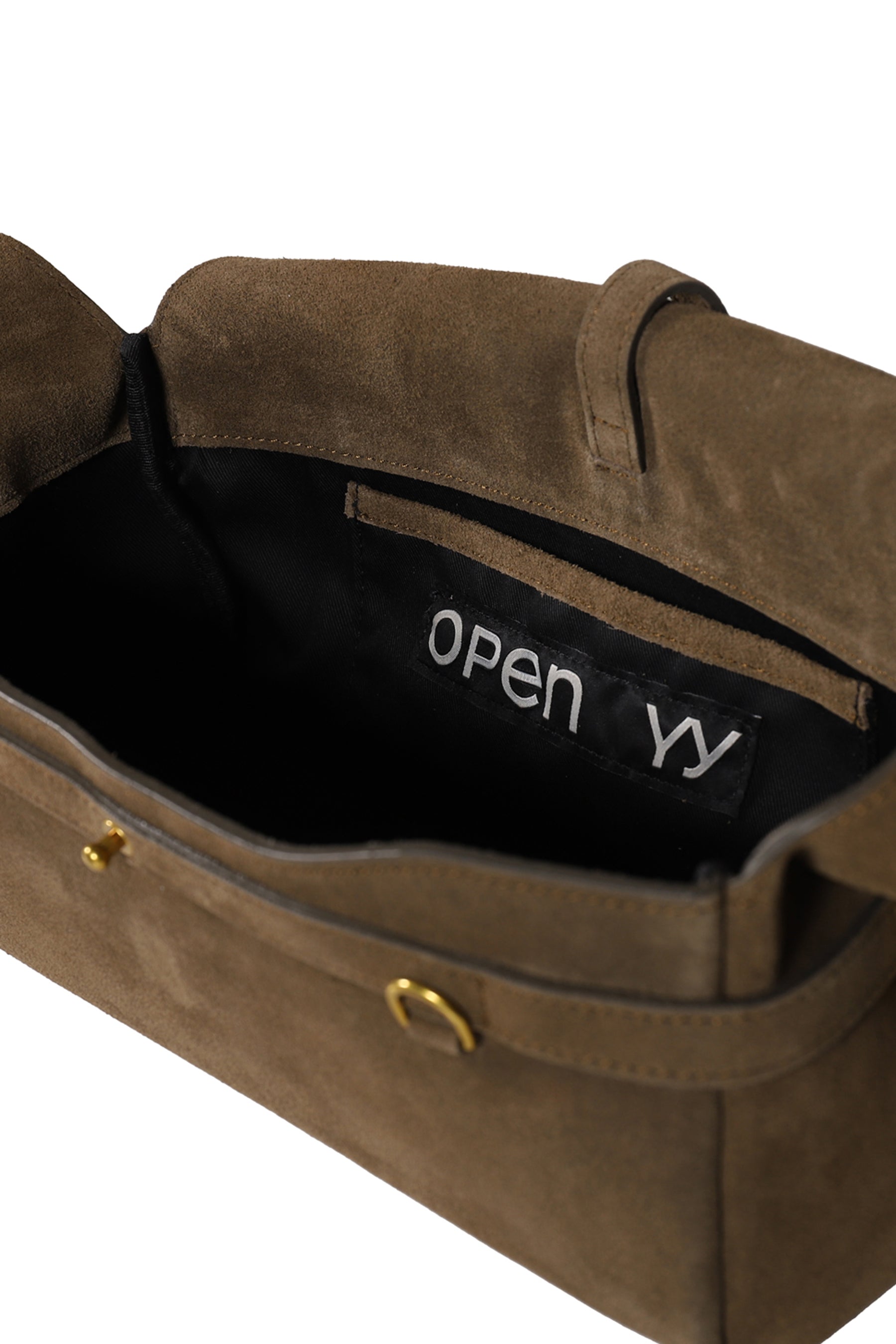 SUEDE BELTING DUFFLE BAG / KHA BRW 