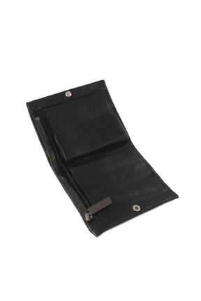 SOFT HORSE DUAL FOLD WALLET / BLK
