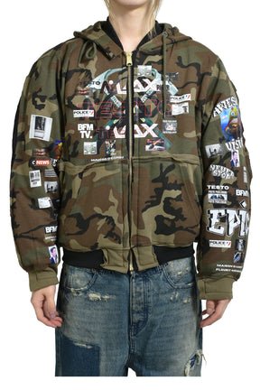 ジャケット・アウター opium type fur camo flight jacket ジャケット