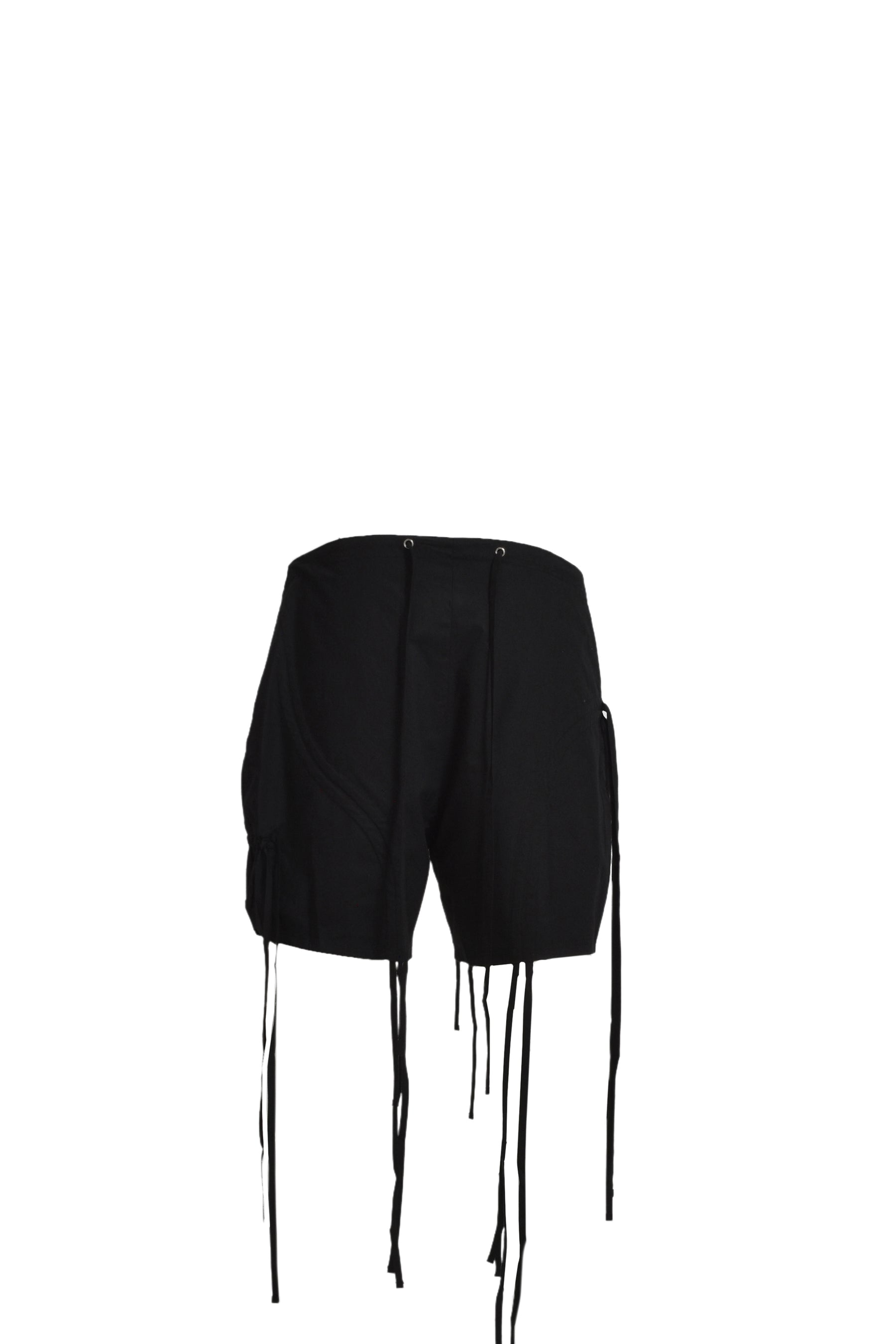 STRAP SHIRRING SHORTS / BLK