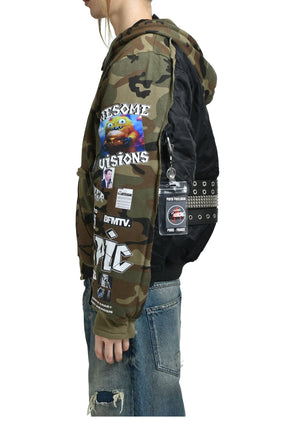 TESTO MAX BELTS CAMO - BOMBER JACKET / CAMO