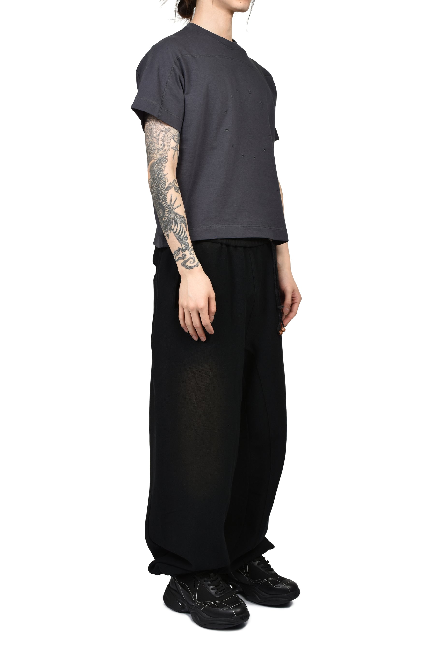【完売済・新品】JIAN YE wide sweat pants JIAN YE SS26 GWAI SWT PANTS / BLK - NUBIAN