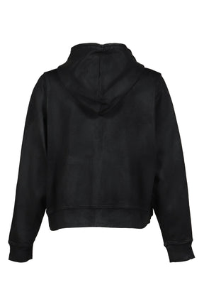 WAXED ZIP HOODIE / BLK