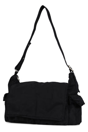 TWILL CARGO BAG WOVEN / BLACK 