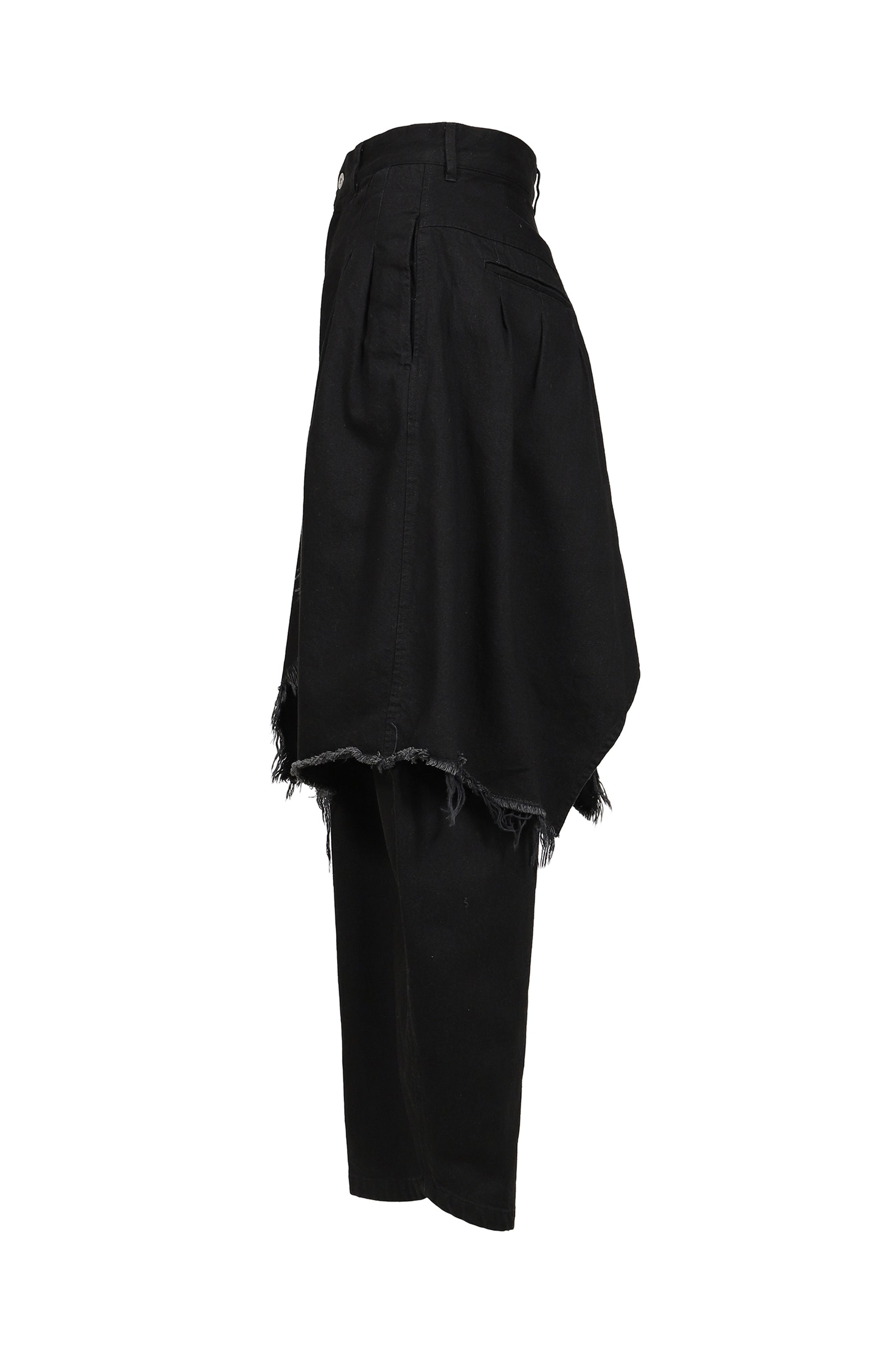 PAPUSZA DRAPE DENIM TROUSERS / BLK