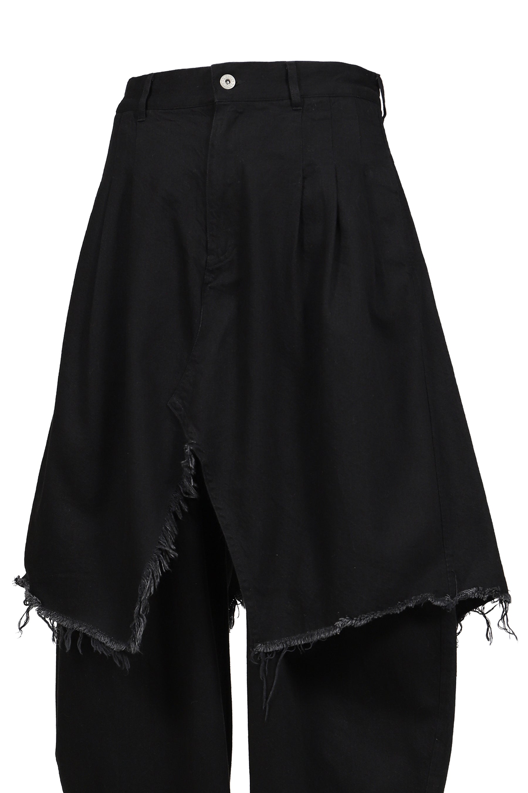 PAPUSZA DRAPE DENIM TROUSERS / BLK