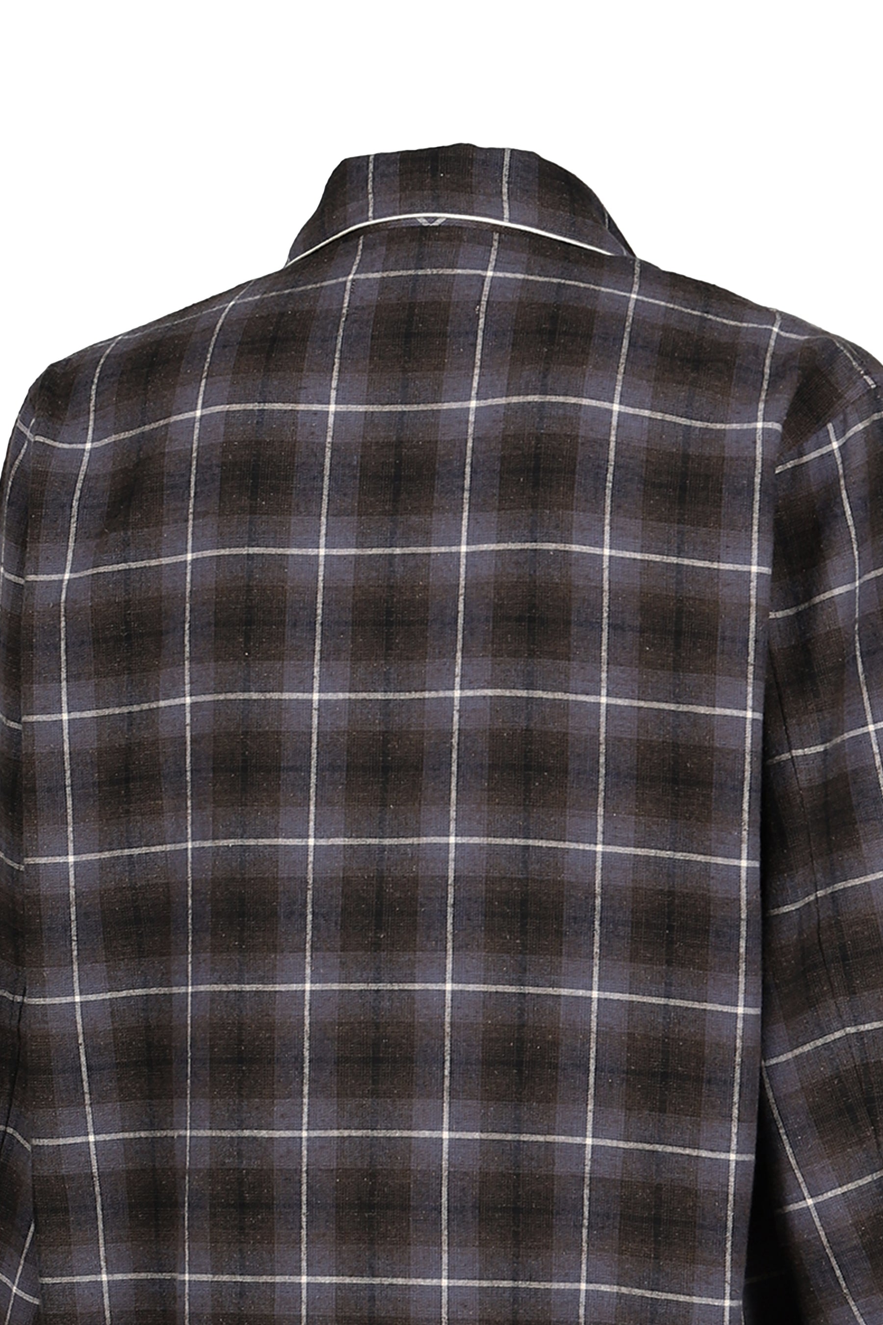 "BENJAMIN BUTTON" SILK COTTON SHIRT JACKET / BLK/PUR