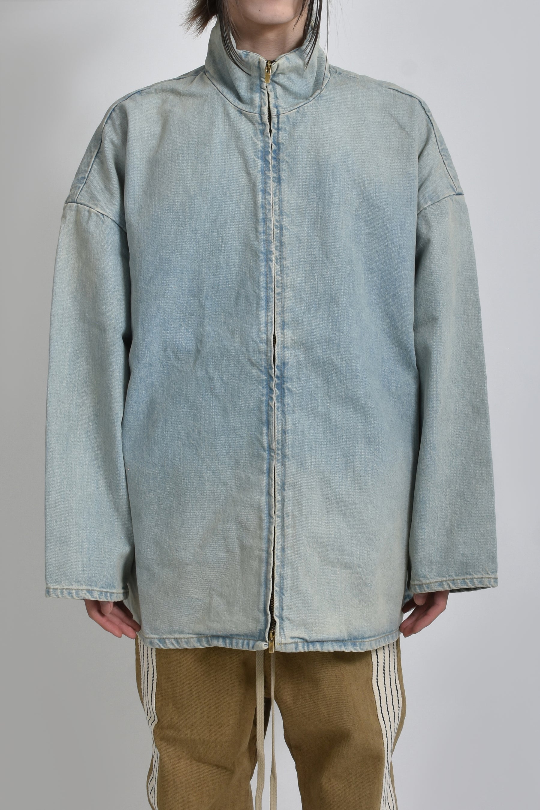 FULL ZIP DENIM SHIRT / L.IND